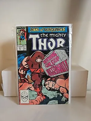Buy The Mighty Thor #411 Marvel DeFalco Frenz Sinnott 1989 1st New Warriors FN/VFN • 15.62£