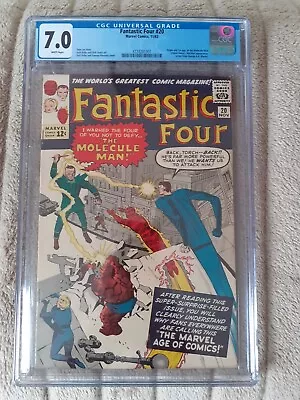 Buy Fantastic Four # 20     Cents     1963     Cgc 7.0  (fn / Vfn)      White Pages • 695£