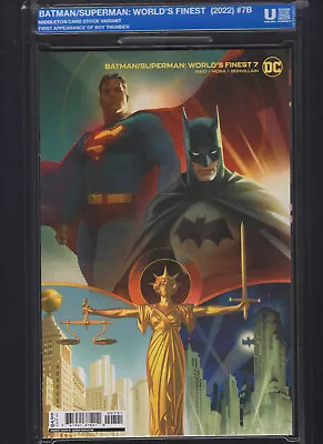 Buy Batman/superman Worlds Finest #7 Middleton Card Stock Variant 2022 Dc Comics • 4.73£