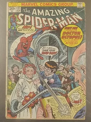 Buy Amazing Spider-Man #131 (1974) - Action-Packed Aunt May, Doc Ock-LOW Grade • 5.59£
