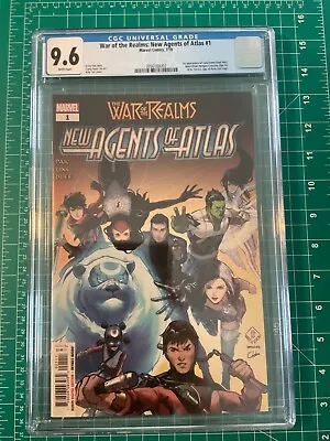 Buy WAR OF THE REALMS NEW AGENTS OF ATLAS #1 (2019) CGC 9.6 1st APPEARANCE MARVEL • 19.19£