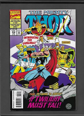 Buy Thor #472 | 1st Appearance Of The Godlings Team | Very Fine/Near Mint (9.0) • 6.39£