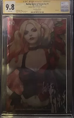 Buy Harley Quinn & Poison Ivy #1  CGC 9.8 SS  ARTGERM Foil Connecting Covers Ed RARE • 557.66£