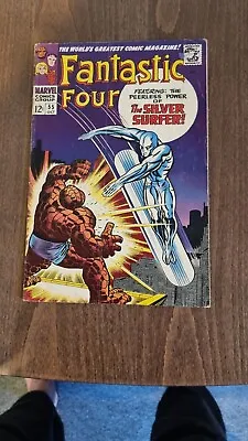 Buy Fantastic Four #55 FN+ 1966 4th Appearance Of Silver Surfer  Lockjaw (B+B) • 70£