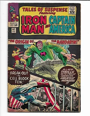 Buy Tales Of Suspense 62 - Vg+ 4.5 - Mandarin Origin - Iron Man (1965) • 50.26£