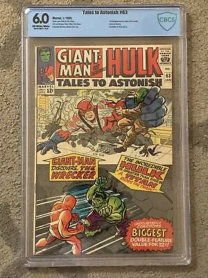 Buy Tales To Astonish #63 (1965) CBCS 6.0 Like CGC 1st Full Appearance Leader • 395.79£