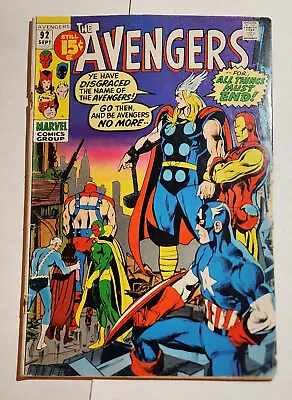 Buy AVENGERS #92 - Kree Skrull War, Classic Neal Adams Cover 1971 • 7.06£