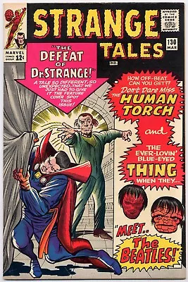 Buy Strange Tales 130 VF+ 1965 Marvel Comics Beatles Cameo Jack Kirby • 102.78£
