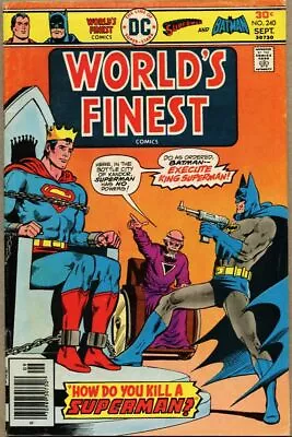 Buy World's Finest Comics #240-1976 Vgfn 5.0 Superman Batman Dick Dillin Gerald Ford • 12.02£