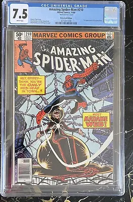 Buy Amazing Spider-Man #210 *CGC 7.5 WP * MARK JEWELERS INSERT  1ST APP MADAME WEB • 179.89£