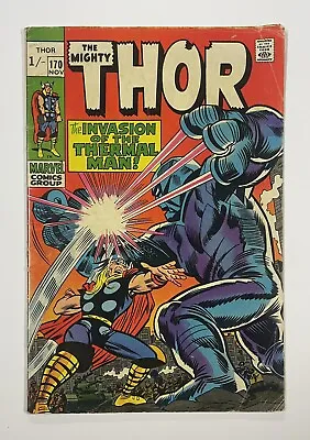 Buy Thor #170. Nov 1969. Marvel. Vg. Warriors Three! Loki! Thermal Man! Uk Price! • 10£
