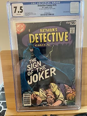 Buy Batman’s Detective Comics #476 Sign Of The Joker/Joker Appearance CGC 7.5 • 50.84£