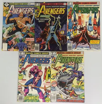 Buy Avengers #180 185 187 189 190 Marvel 1979 Lot Of 5 Newsstand NM- 9.2 • 73.19£