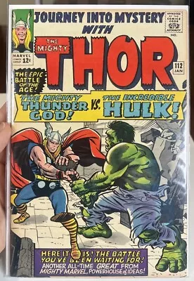 Buy Journey Into Mystery #112 Thor Vs. Hulk Cover Marvel Comic 1965 F/VF GLOSSY! • 395.76£