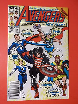 Buy The Avengers # 300 - Vf/nm 9.0/9.2 - 1989 Newsstand - New Team Line-up  68 Pages • 8.77£