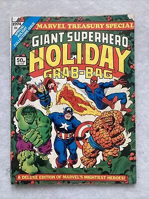 Buy Marvel Treasury Edition Giant Superhero Holiday Grab Bag Vintage Comic 1974 Fair • 22.99£