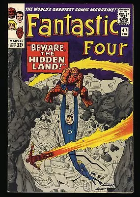 Buy Fantastic Four #47 FN+ 6.5 Kirby! 2nd Black Bolt! Inhumans! Marvel 1966 • 50.60£