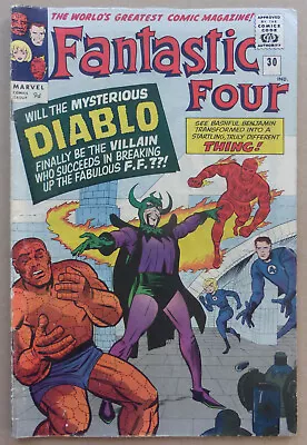 Buy Fantastic Four #30, With Great Jack Kirby Artwork, Silver Age Classic, 1964. • 90£
