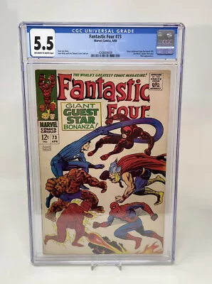 Buy Fantastic Four #73 CGC 5.5 Marvel Comics Daredevil Crossover MCU • 80.05£