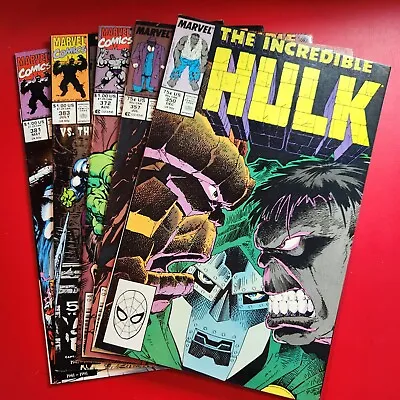 Buy Incredible Hulk #350, #357, #372, #383, #381 Lot Of 5 Marvel Comic Books 1988 VG • 8£