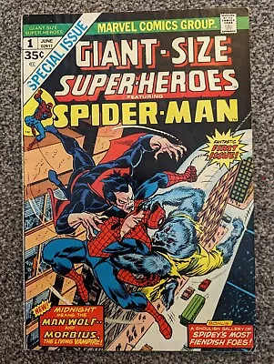 Buy Giant Size Super Heroes 1 Spider-Man. 1974. Morbius, Man-Wolf. Combined Postage • 14.98£