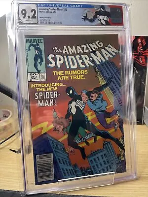 Buy Amazing Spider-Man #252 CGC 9.2  - 1st Appearance Black Costume - Newsstand 1984 • 237.48£