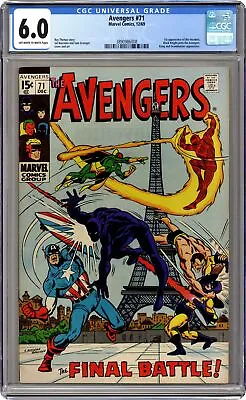 Buy Avengers #71 CGC 6.0 1969 3890986008 1st App. Invaders • 86.72£