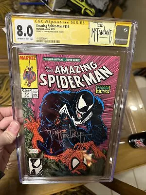 Buy Amazing Spider-Man #316, Custom Label, CGC 8.0 SS, Signed By Todd McFarlane • 256.94£