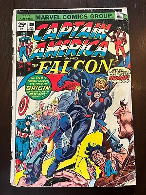 Buy VINTAGE 1974 Marvel Comics CAPTAIN AMERICA AND FALCON #180 1st Appearance NOMAD • 11.87£
