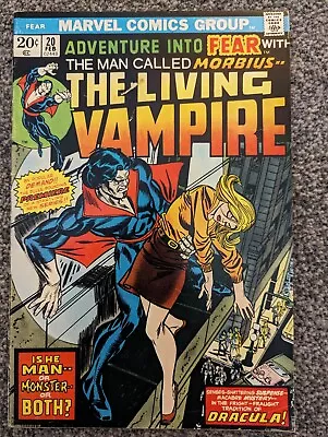 Buy Adventure Into Fear 20. Morbius. Marvel 1974. 1st Solo Morbius. Combined Postage • 24.98£
