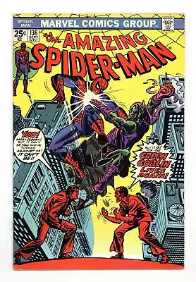 Buy Amazing Spider-Man #136 FN 6.0 1974 1st App. Harry Osborn As Green Goblin • 63.89£