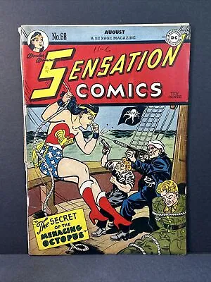 Buy Sensation Comics #68 GD 2.0 1947 1st App. Original Huntress DC Wonder Woman • 751.07£