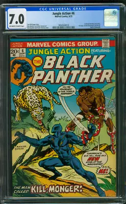 Buy Jungle Action 6 CGC 7.0 Giacola Art 1st Solo Black Panther Killmonger Story 6/73 • 126.14£