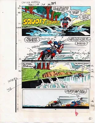 Buy 1986 Captain America 324 Page 16 Marvel Comics Color Guide Comic Book Art:1980's • 46.92£