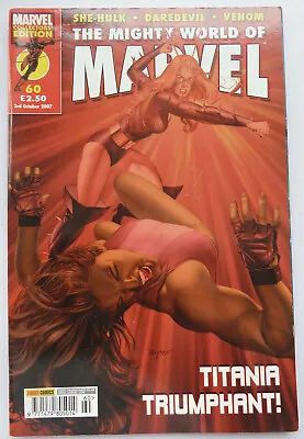 Buy The Mighty World Of Marvel #60 - Panini Comics UK 3 October 2007 VF- 7.5 • 5.25£