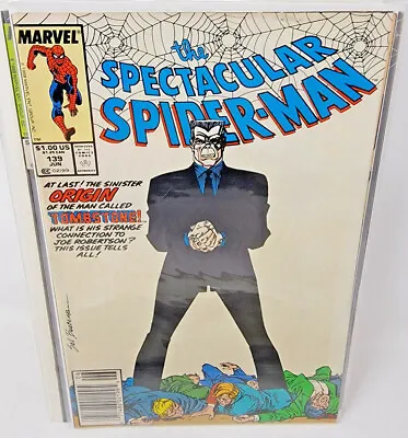 Buy Spectacular Spider-man #139 Origin Of Tombstone *1988* Newsstand 6.5 • 7.16£