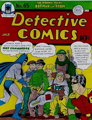 Buy Detective Comics # 65 Cover Recreation 1942 Batman Original Comic Color Art • 237.89£