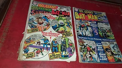 Buy World's Finest Comics #161 & #185 1966 Vintage DC 12¢ Superman Batman 80pg GIANT • 4.99£