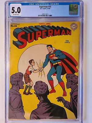 Buy Superman # 33 Dc 1945 Cgc 5.0 • 539.68£