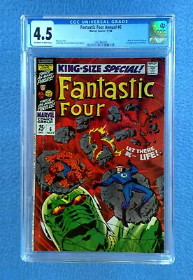 Buy Fantastic Four Annual #6 Cgc 4.5 Cvg+ Marvel Comics 1st Annihilus Franklin Birth • 120.52£