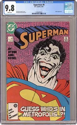 Buy Superman #9 CGC 9.8 1987 3799487003 • 90.92£