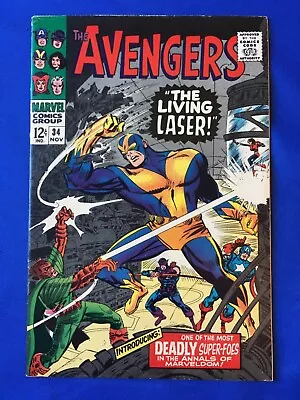 Buy Avengers #34 FN+ (6.5) MARVEL ( Vol 1 1966) 1st App Living Laser • 38£