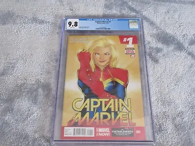 Buy CGC 9.8 Captain Marvel # 1, Marvel Comics 2014 • 29.99£