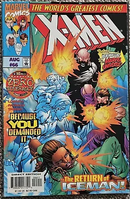 Buy THE X-MEN 66 (1997) Marvel Comics ICEMAN Wolverine Cyclops Storm X Men DC • 1.50£