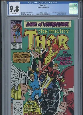Buy Thor #412 1989 CGC 9.8 (1st Full App Of New Warriors) • 103.94£