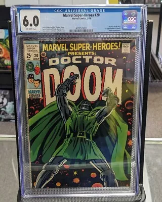 Buy Marvel Super-Heroes #20 CGC 6.0 1969 Doctor Doom Story, 1st App Of Valeria • 299.70£