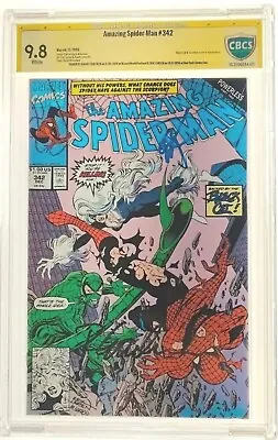 Buy Amazing Spider-Man #342 CBCS 9.8 Signed 2x Emberlin & Larsen 1990 CGC NM/M X-men • 157.70£