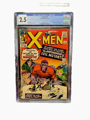 Buy X-Men 1964 #4 CGC 2.5 1st Scarlet Witch Quicksilver 2nd Magneto UK Variant • 784.55£