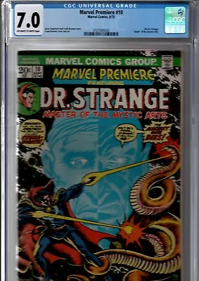 Buy 1973 Marvel Premiere #10 CGC 7.0 White Pages 1st Appearance Of Shuma Gorath • 850£