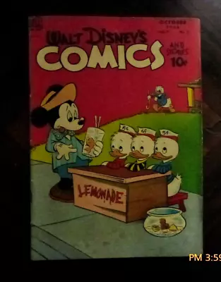 Buy Dell Walt Disney's Comics And Stories #1 Four Color Oct 1948 Fine Free Shipping • 41.58£